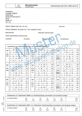 Satz Testblöcke für Binoptometer® I Testscheibe 59700