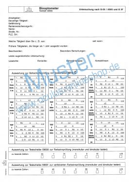 Satz Testblöcke für Binoptometer® I Testscheibe 59700 C