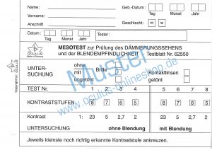 Satz Testblöcke für Mesotest® I
