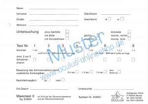 Satz Testblöcke für Mesotest® II