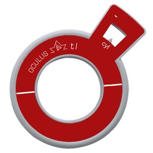 Refraktionsglas tl (38 mm) zylindrisch Achse 45° konkav VERGÜTET